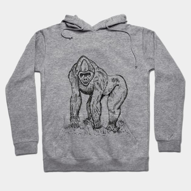 A handsome Silverback Gorilla Hoodie by angipangi7